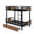 Twin XL Over Twin XL Metal Bunk Bed With Drawers-1838490515