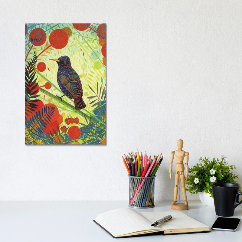 Starling by Michelle Campbell - Wrapped Canvas Print, 30.48cm H x 20.32cm W x 1.905cm D