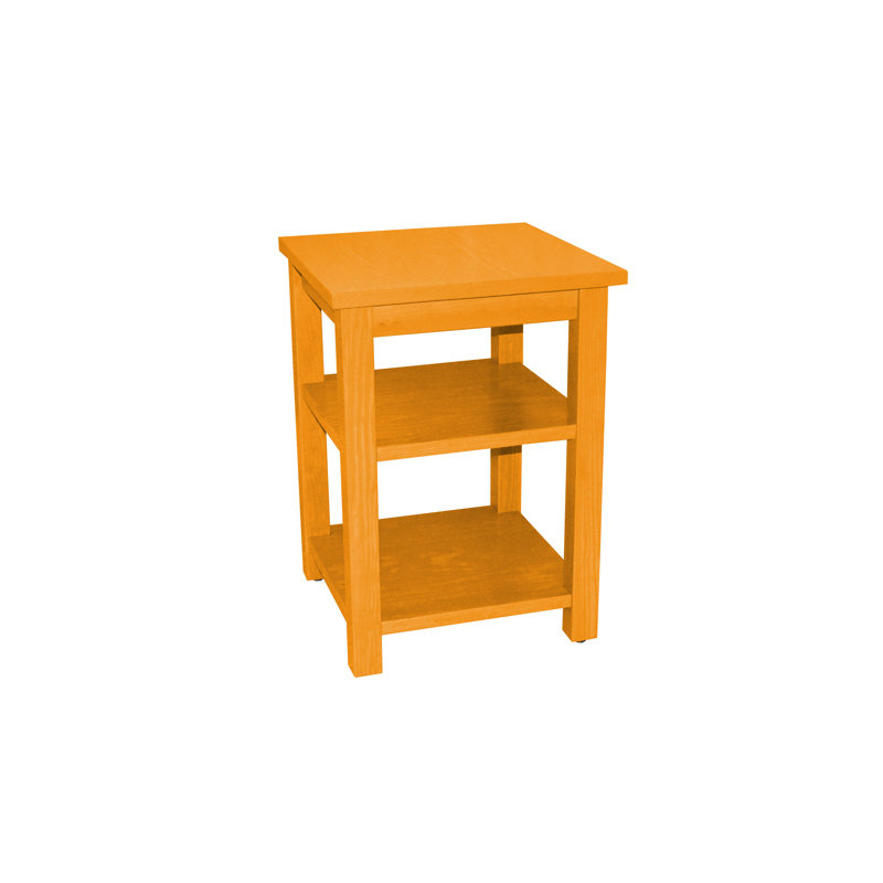 Table de chevet en bois massif Angeleque, Miel