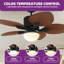  Ventilateur de plafond tropical à 5 pales 44 "avec lumières et télécommande-307351186