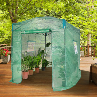 97.6" W x 71.6" D Hobby Greenhouse