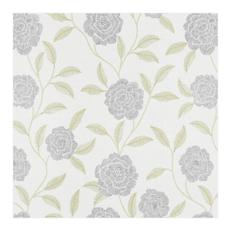 Bordure florale pelez et collez, L 120 po x l 120 po