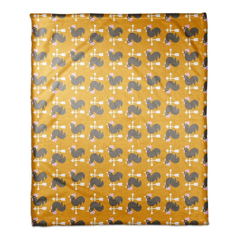  Motif de coq Throiw, Jaune / Noir