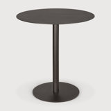 Blend dining table - metal top - Dark Bronze - Dark Bronze base - round 70/70/76