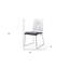 Ensemble de deux chaises d'appoint de salle à manger rembourrées en similicuir noir et argent-1502979519