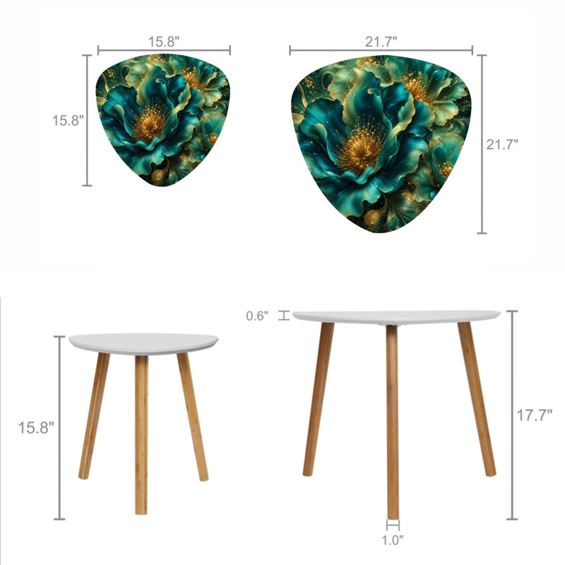 Ensemble de 2 tables basses gigognes Triangle