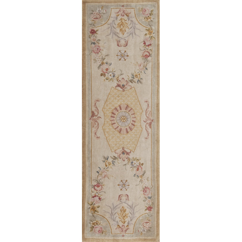 Savonnerie One-of-a-Kind 2'6" X 8' Hand Knotted Area Rug