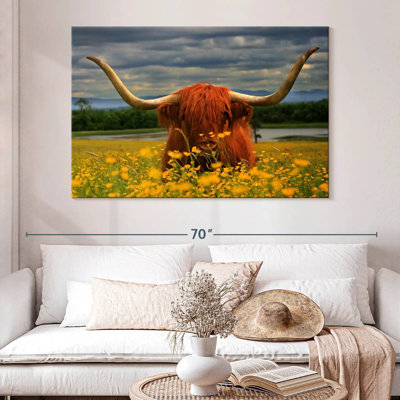 Brampt Floral Highland Cow