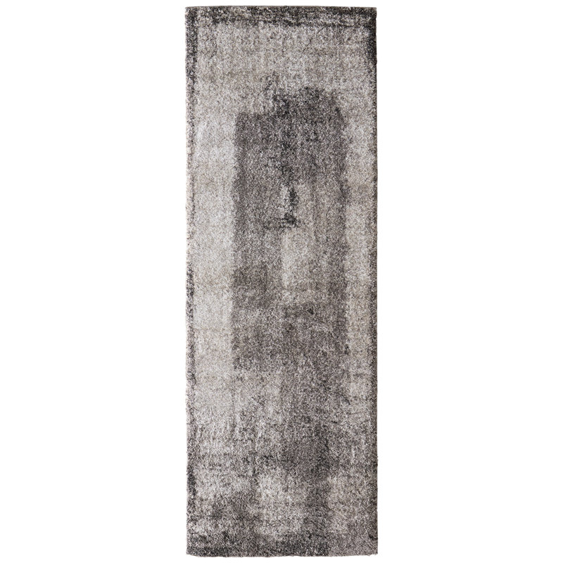 Templas Modern Abstract, Gray/Black/Taupe, Runner 2'6" x 7'3"
