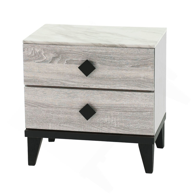 NIGHTSTAND In Cream Oak (Rustic Accents), Light Brown