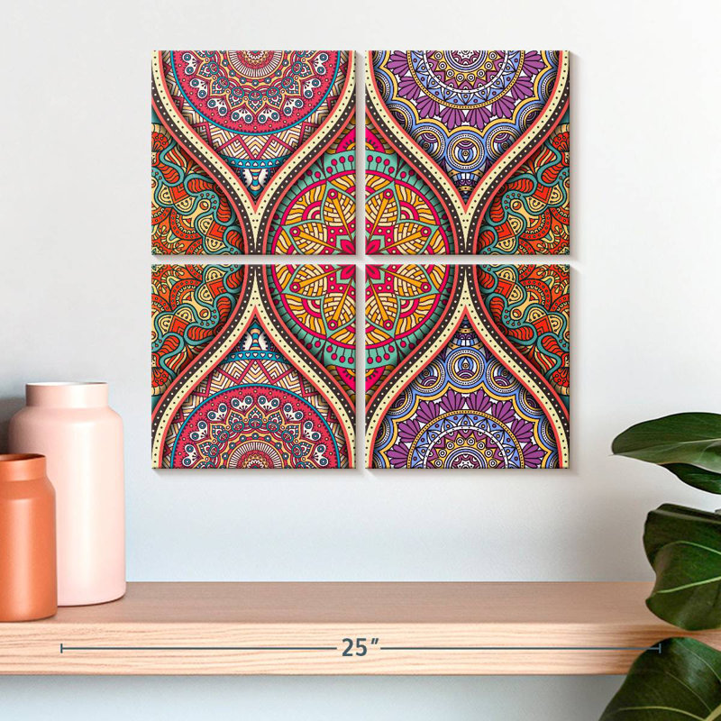 Ornement floral Kerner, H 18 po x l 18 po