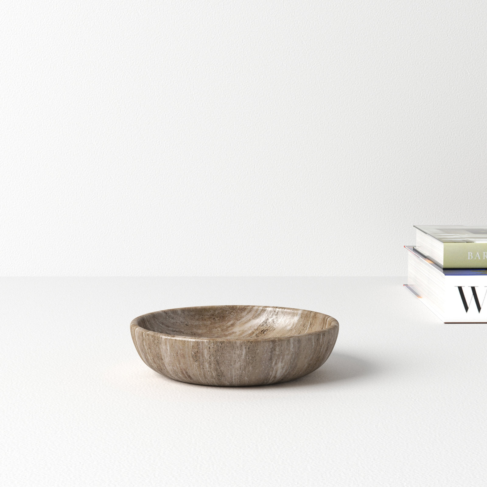 Tellis Round Marble Decorative Bowl , 2" H x 8" W x 8" D