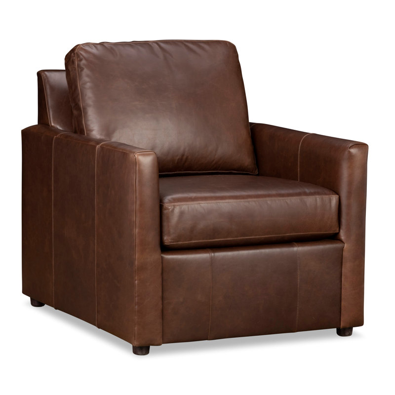 Fauteuil Savannah, Cuir véritable Bistro Rustic