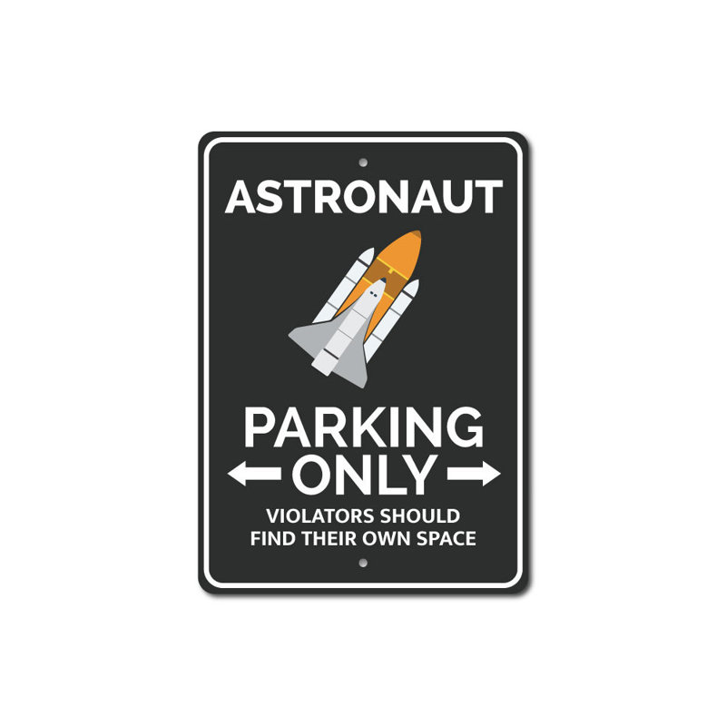 Panneau astronaute en aluminium, H 10 po x l 14 po x P 0,04 po