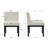 Upholstered Low Back Rubber Wood Bobbin Legs Dining Chair-117494944-117494947-117494948
