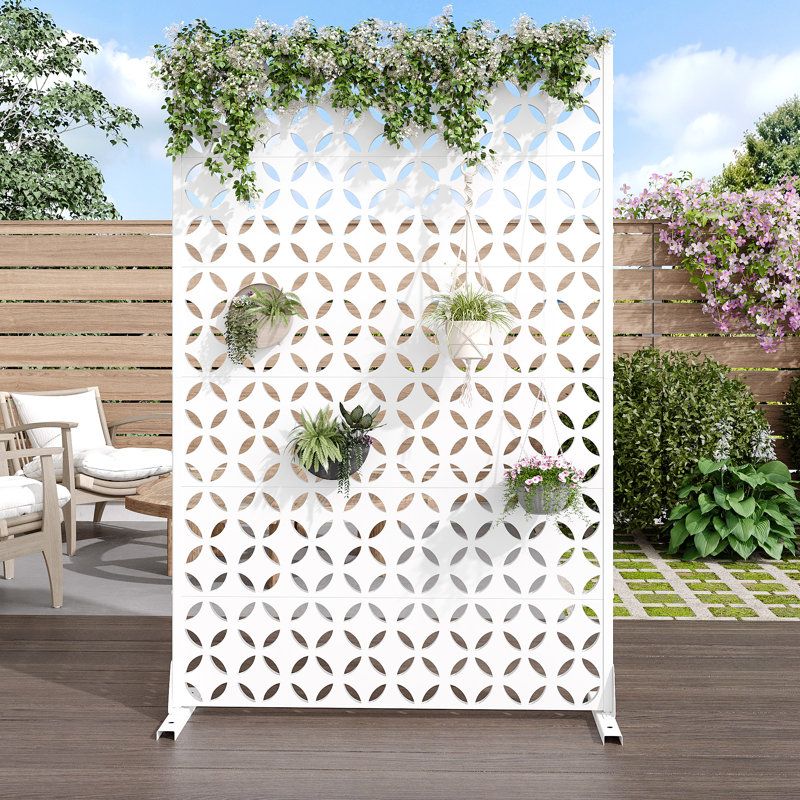 72"x 47" Outdoor Rectangular Metal Privacy Screen