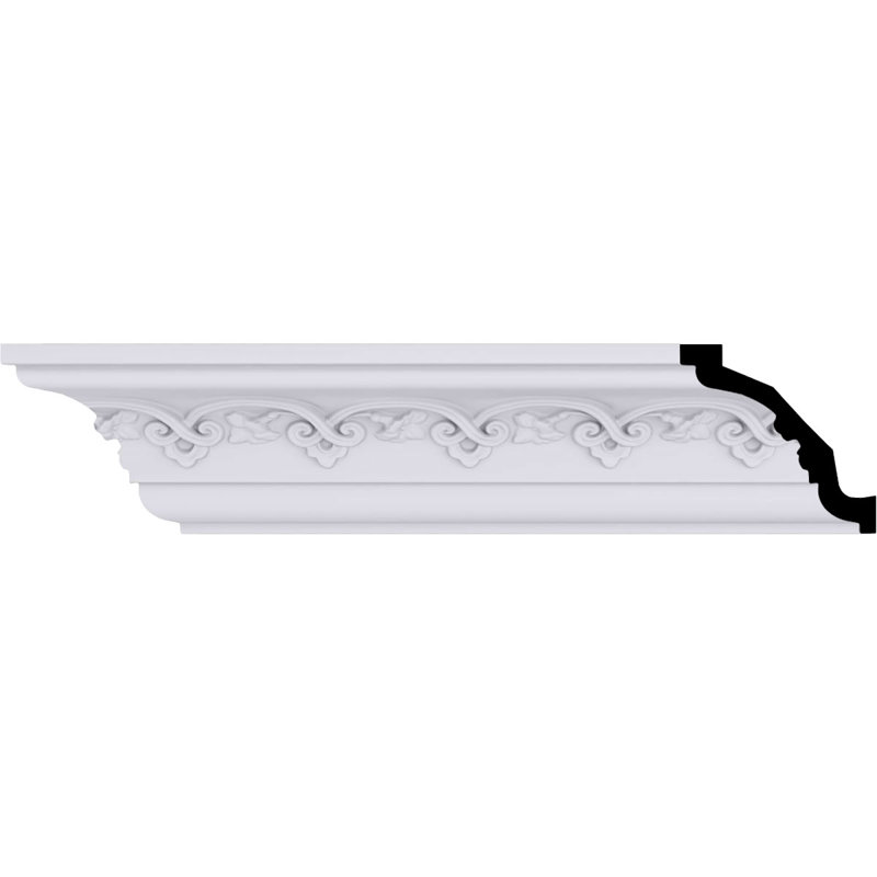 Moulure couronne H 3 3/8 po x P 3 1/2 po x F 4 7/8 po x L 94 1/2 po
