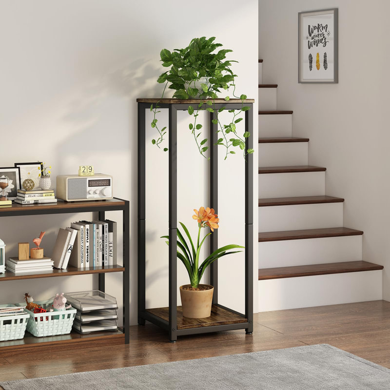Support pour plante d'intérieur à 2 niveaux
