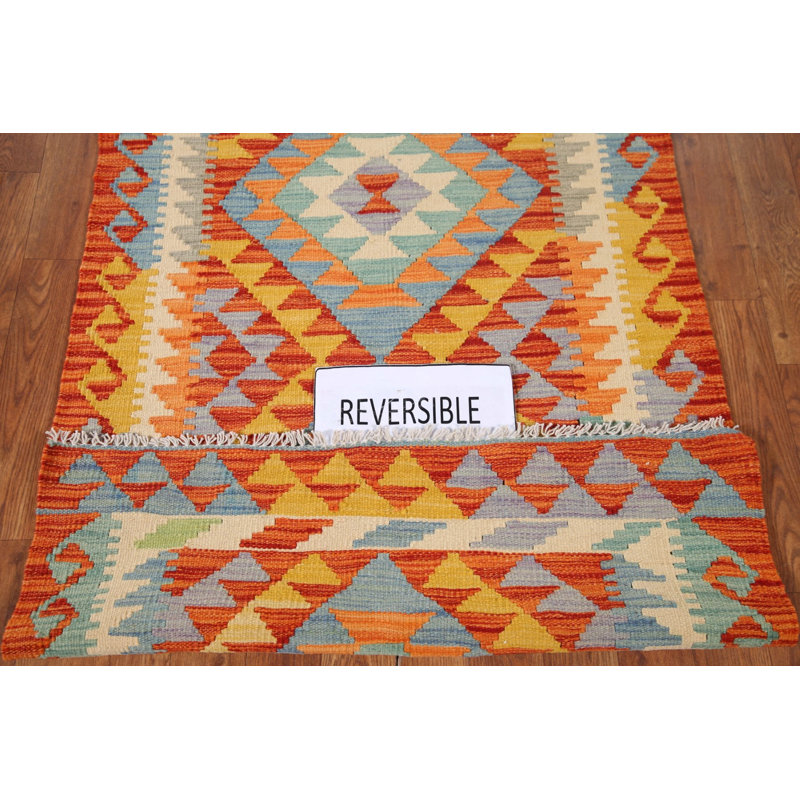 South Western Wool Kilim Oriental Rug 3x4