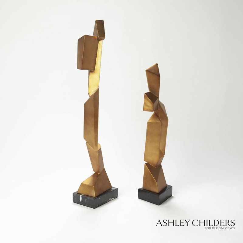 Facet Sculpture-Gold-Sm