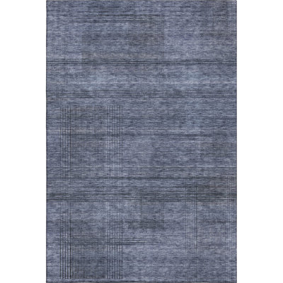 Premium Machine Washable Prisco Navy Rug
