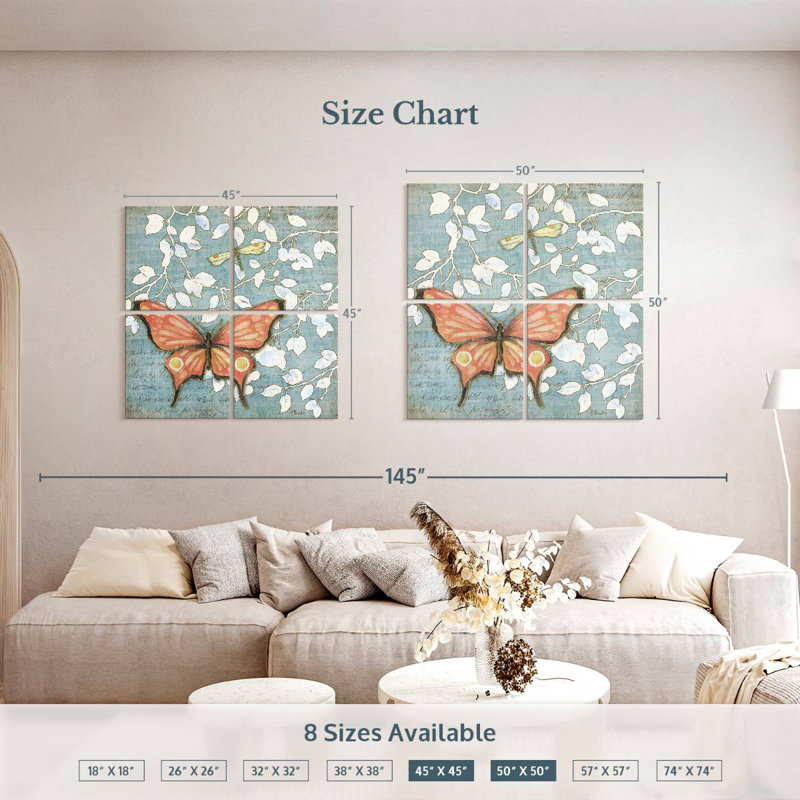 Brampt Mariposa Butterfly I, 50" H x 50" W
