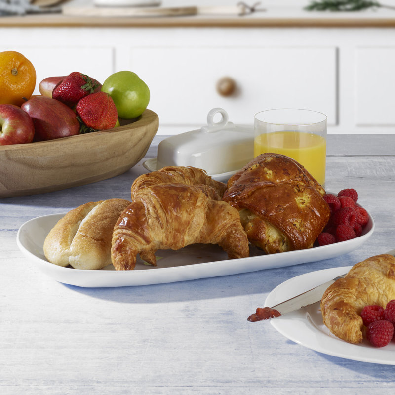Plateau oblong blanc de 15 po Everyday par Fitz And Floyd
