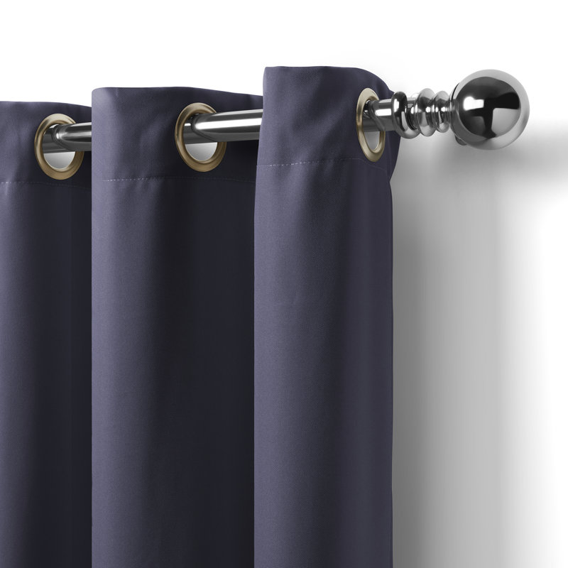 Kenefic Room Darkening Indoor Outdoor Curtain Panel, 52" W x 95" L, Blue