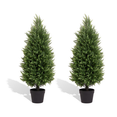 Arbre topiaire artificiel en faux cèdre