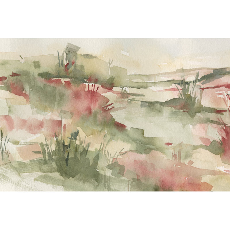 Rust Grasslands I by Emma Caroline - Painting on Canvas, Wrapped Canvas, 20cm H x 30cm W