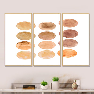 " Twelve Circle " 3 - Pieces Painting Print