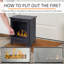 Metal Bio-Ethanol Tabletop Fireplace with Flame Guard