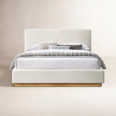 Drago Boucle Upholstered Platform Bed Frame