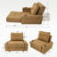 Fauteuil convertible capitonné l 41 po Cournoyer-433490364-433490365