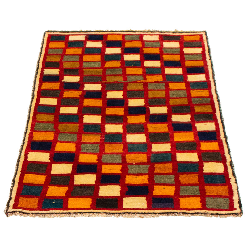 Tapis rouge Kashkuli Gabbeh 3 pi 8 po x 5 pi 11 po