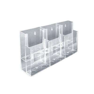 Two-Tier Six-Pocket Trifold Brochure Holder, 2-Pack