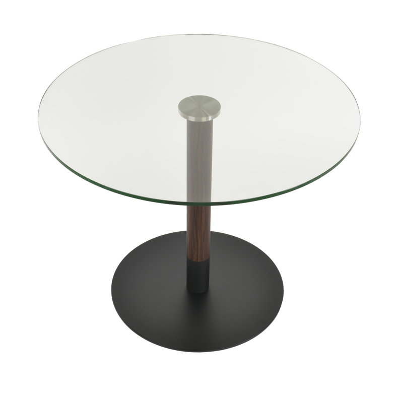Table de salle à manger Tango, L 43,5 po x L 43,5 po, Noir / brun