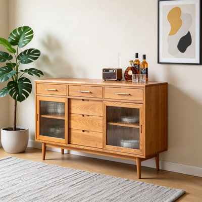 Buffet de rangement minimaliste en bois massif