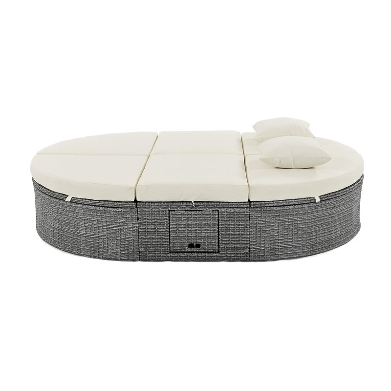 Lit de jour d'extérieur pour 2 personnes avec coussins Topmax