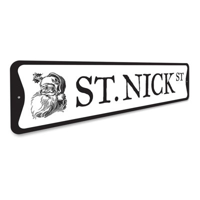 St. Nick Street Christmas Custom Aluminum Sign