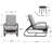 3-Piece Patio Removable Upholstered Lounge Chair Set With Coffee Table, Adjustable Backrest And Comfortable Footrest For Patio, Garden Or Balcony-1806872157