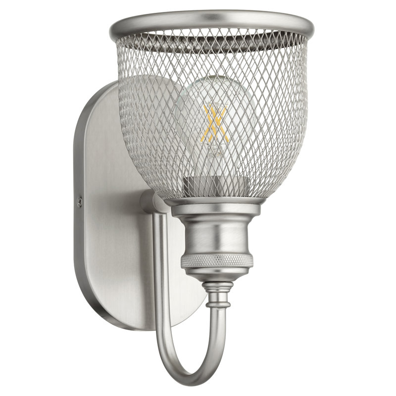 Crowley Armed Sconce, Satin Nickel