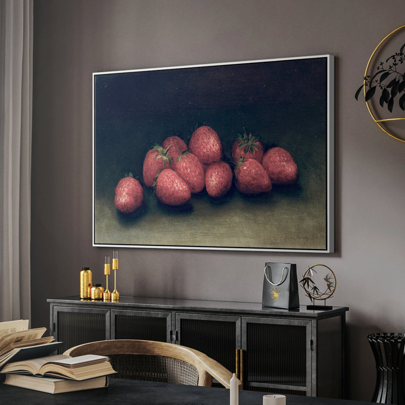 «Vintage Botanical Print - XLVII» sur, Toile encadrée flottée blanche, H 27 po x l 41 po x P 2 po