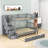 Ebarb Kids Twin Over Full 4 Drawers Wooden Bunk Bed with Twin Size Trundle and Shelves-937291638
