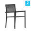 Fauteuil club de patio intérieur / extérieur avec dossier en polyester et lattes de siège