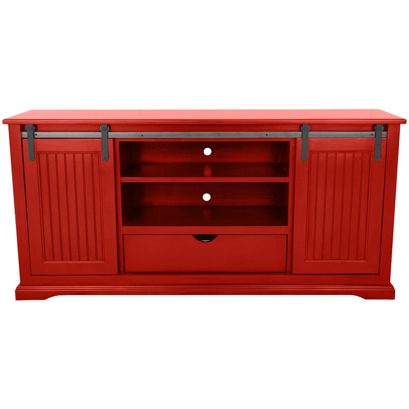 Meuble télé 60 po Coastal, Rouge de Falun, H 32 po x L 18 po x l 60 po
