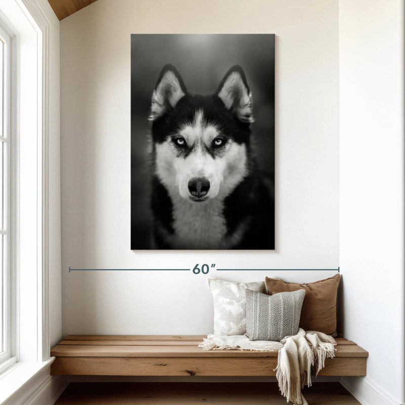 Brampt Serious Siberian Husky, 48" H x 32" W