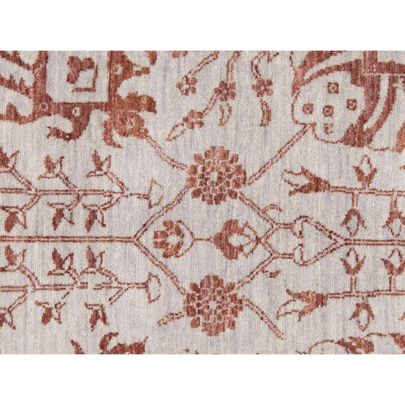 Canvello Transitional Hand-Knotted Silk & Wool Area Rug- 9'1" X 12'1"