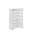 Commode moderne 5 tiroirs en bois blanc