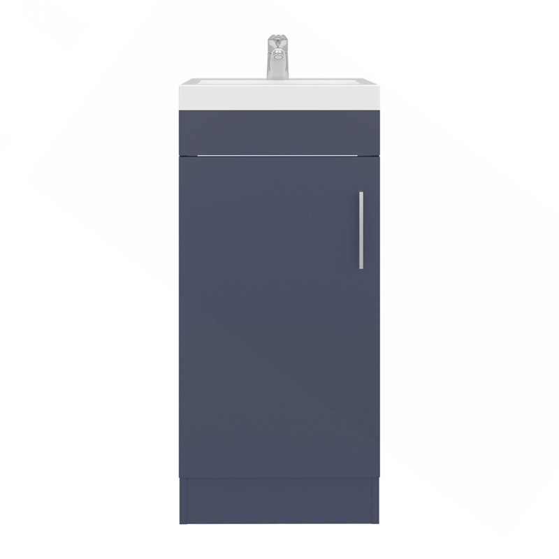 Meuble-lavabo sur pied avec lavabo en résine, meuble de rangement moderne pour l'organisation de la salle de bain
